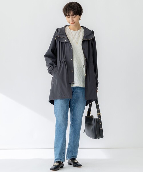 23区(ニジュウサンク)の「【洗える】シアーカットジャカード ブラウス(シャツ/ブラウス・レディース・ブラック系/アイボリー系・38)」の8枚目の写真