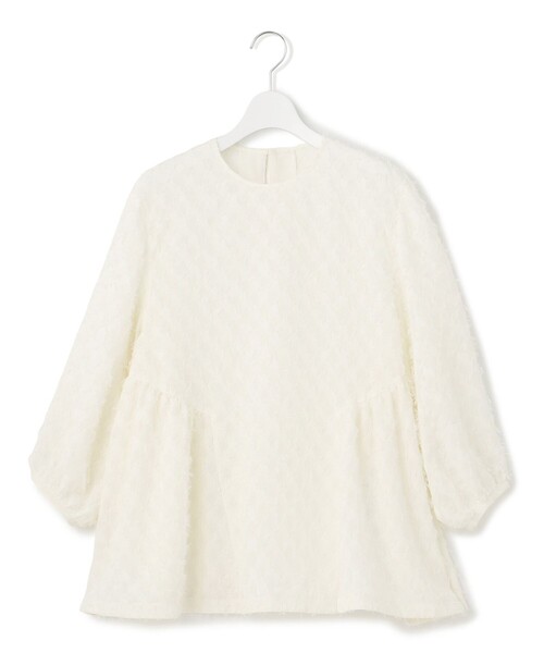 23区(ニジュウサンク)の「【洗える】シアーカットジャカード ブラウス(シャツ/ブラウス・レディース・ブラック系/アイボリー系・38)」の9枚目の写真