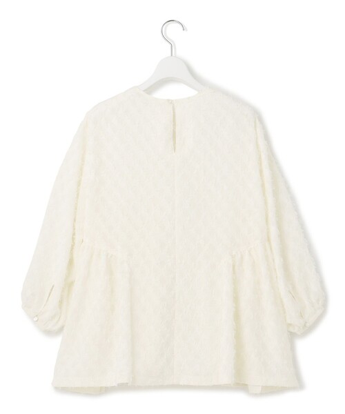 23区(ニジュウサンク)の「【洗える】シアーカットジャカード ブラウス(シャツ/ブラウス・レディース・ブラック系/アイボリー系・38)」の10枚目の写真