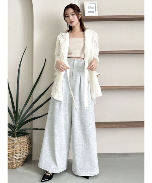 dazzlin（ダズリン）の「ハイウエストワイドパンツ（その他パンツ・レディース・グレー/ブラック/ライトグレー/グリーン・SMALL/MEDIUM）」の9枚目の写真