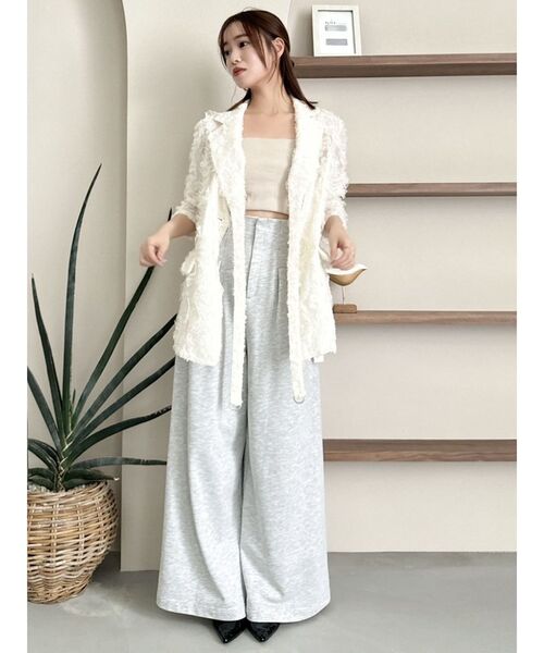 dazzlin（ダズリン）の「ハイウエストワイドパンツ（その他パンツ・レディース・グレー/ブラック/ライトグレー/グリーン・SMALL/MEDIUM）」の10枚目の写真