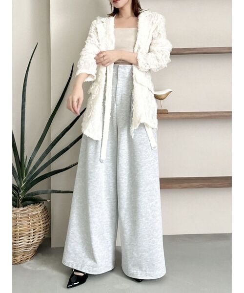 dazzlin（ダズリン）の「ハイウエストワイドパンツ（その他パンツ・レディース・グレー/ブラック/ライトグレー/グリーン・SMALL/MEDIUM）」の12枚目の写真