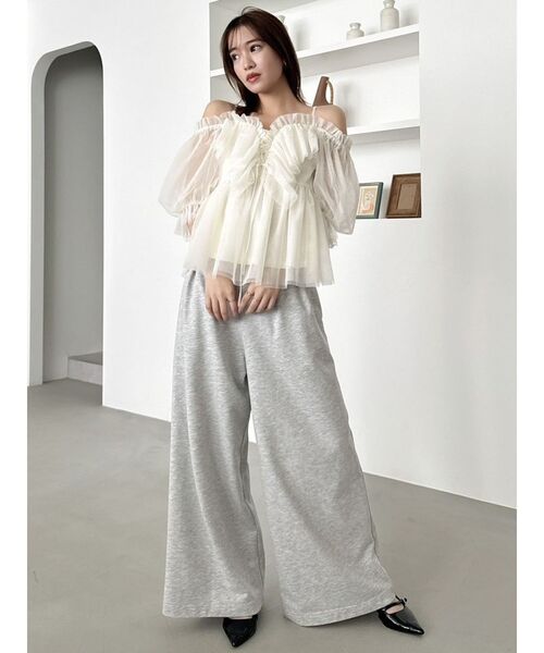 dazzlin（ダズリン）の「ハイウエストワイドパンツ（その他パンツ・レディース・グレー/ブラック/ライトグレー/グリーン・SMALL/MEDIUM）」の22枚目の写真