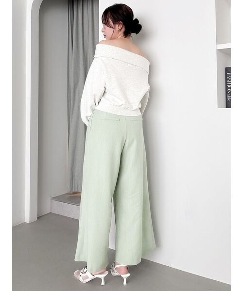 dazzlin（ダズリン）の「ハイウエストワイドパンツ（その他パンツ・レディース・グレー/ブラック/ライトグレー/グリーン・SMALL/MEDIUM）」の15枚目の写真