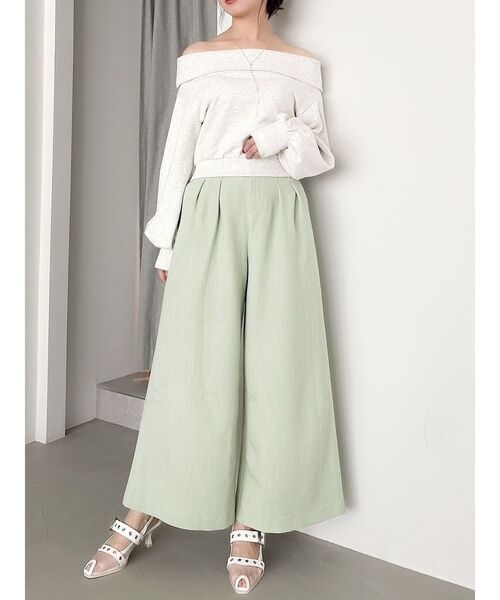 dazzlin（ダズリン）の「ハイウエストワイドパンツ（その他パンツ・レディース・グレー/ブラック/ライトグレー/グリーン・SMALL/MEDIUM）」の17枚目の写真