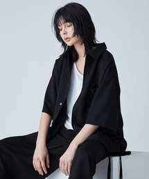 VELNUS（ベルナス）の「【VELNUS】Side cord design loose short sleeve regular collar shirt/サイドコードデザイン ルーズ半袖レギュラーカラーシャツ（シャツ/ブラウス）」
