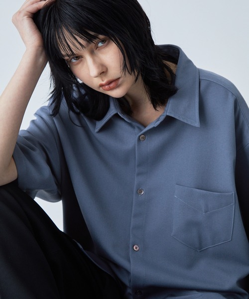 VELNUS(ベルナス)の「【VELNUS】Side cord design loose short sleeve regular collar shirt/サイドコードデザイン ルーズ半袖レギュラーカラーシャツ(シャツ/ブラウス・メンズ・ブラック/ブルー/ホワイト/バーガンディー・L/M/S)」の15枚目の写真