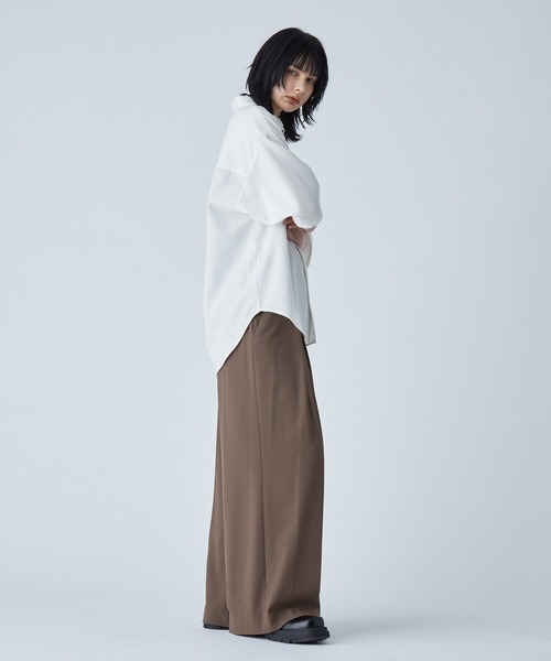 VELNUS（ベルナス）の「【VELNUS】Side cord design loose short sleeve regular collar shirt/サイドコードデザイン ルーズ半袖レギュラーカラーシャツ（シャツ/ブラウス・メンズ・ブラック/ブルー/ホワイト/バーガンディー・L/M/S）」の8枚目の写真