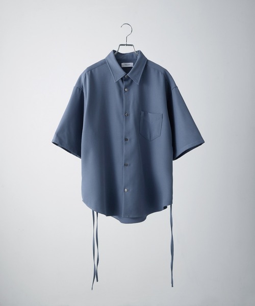 VELNUS(ベルナス)の「【VELNUS】Side cord design loose short sleeve regular collar shirt/サイドコードデザイン ルーズ半袖レギュラーカラーシャツ(シャツ/ブラウス・メンズ・ブラック/ブルー/ホワイト/バーガンディー・L/M/S)」の16枚目の写真