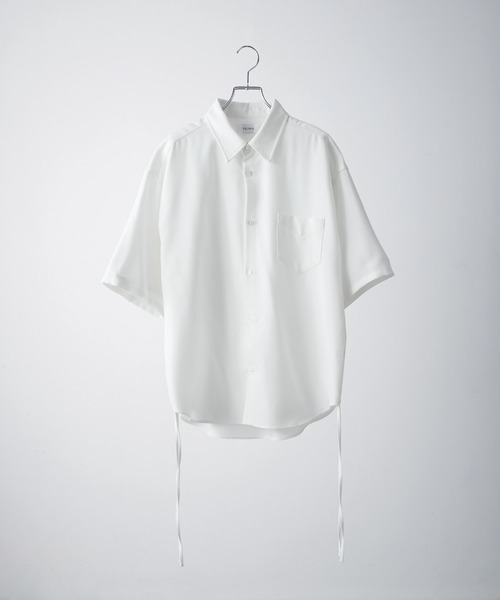 VELNUS（ベルナス）の「【VELNUS】Side cord design loose short sleeve regular collar shirt/サイドコードデザイン ルーズ半袖レギュラーカラーシャツ（シャツ/ブラウス・メンズ・ブラック/ブルー/ホワイト/バーガンディー・L/M/S）」の13枚目の写真