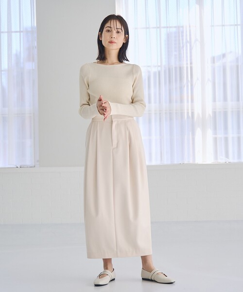 RONEL(ロネル)の「コクーンロングスカート(スカート・レディース・ブラック/ナチュラル/ダークグリーン・S/M/L)」の7枚目の写真