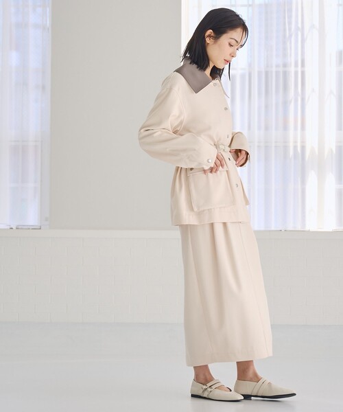 RONEL(ロネル)の「コクーンロングスカート(スカート・レディース・ブラック/ナチュラル/ダークグリーン・S/M/L)」の11枚目の写真