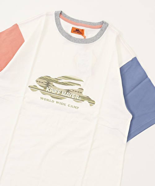 KRIFF MAYER（クリフメイヤー）の「フランイングラビット柄ロゴチュニック（Tシャツ/カットソー・レディース・チャコール/ブルー/カラフル/コーラル/グレー/オフホワイト/イエロー・MEDIUM/LARGE）」の7枚目の写真