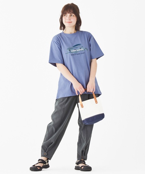 KRIFF MAYER（クリフメイヤー）の「フランイングラビット柄ロゴチュニック（Tシャツ/カットソー・レディース・チャコール/ブルー/カラフル/コーラル/グレー/オフホワイト/イエロー・MEDIUM/LARGE）」の8枚目の写真