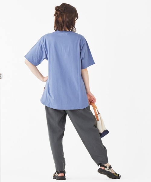 KRIFF MAYER（クリフメイヤー）の「フランイングラビット柄ロゴチュニック（Tシャツ/カットソー・レディース・チャコール/ブルー/カラフル/コーラル/グレー/オフホワイト/イエロー・MEDIUM/LARGE）」の11枚目の写真