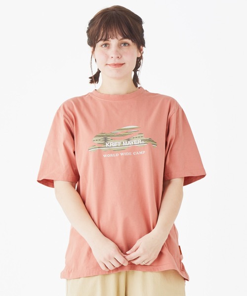 KRIFF MAYER（クリフメイヤー）の「フランイングラビット柄ロゴチュニック（Tシャツ/カットソー・レディース・チャコール/ブルー/カラフル/コーラル/グレー/オフホワイト/イエロー・MEDIUM/LARGE）」の12枚目の写真