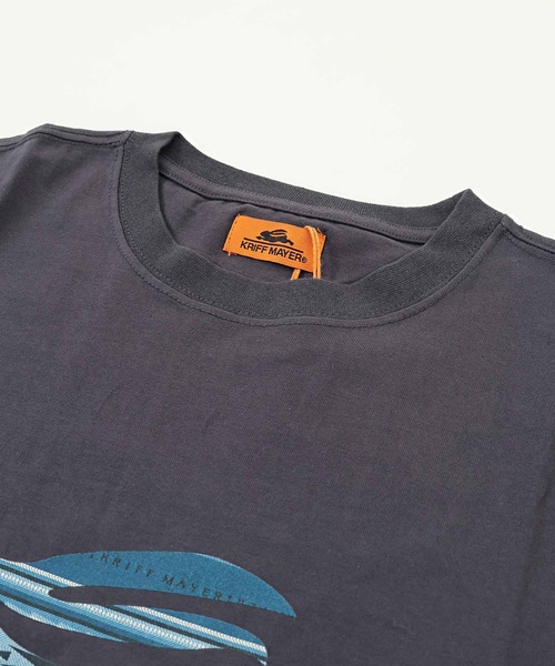 KRIFF MAYER（クリフメイヤー）の「フランイングラビット柄ロゴチュニック（Tシャツ/カットソー・レディース・チャコール/ブルー/カラフル/コーラル/グレー/オフホワイト/イエロー・MEDIUM/LARGE）」の16枚目の写真