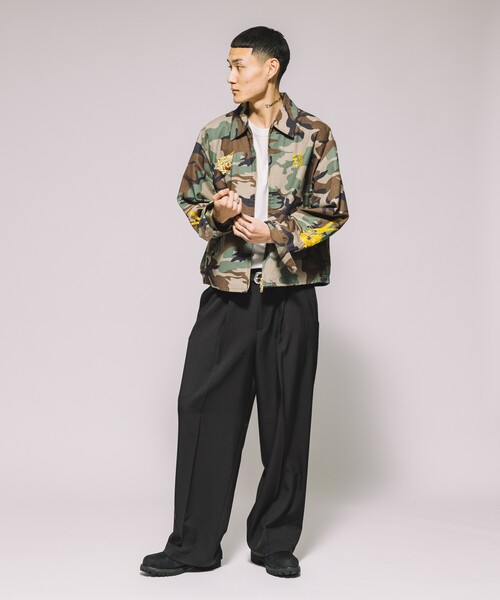 FREAK'S STORE（フリークスストア）の「FREAK’S STORE/フリークスストア ワイドストレートシルエット ワンタック スラックスパンツ（スラックス・メンズ・チャコールグレー/ブラック/その他13・MEDIUM/LARGE）」の19枚目の写真