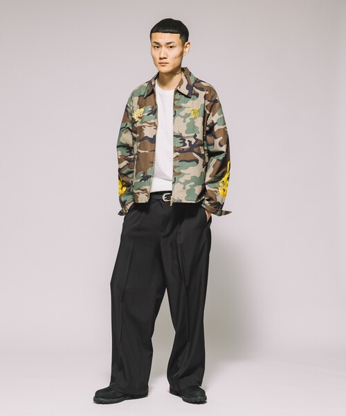 FREAK'S STORE（フリークスストア）の「FREAK’S STORE/フリークスストア ワイドストレートシルエット ワンタック スラックスパンツ（スラックス・メンズ・チャコールグレー/ブラック/その他13・MEDIUM/LARGE）」の20枚目の写真