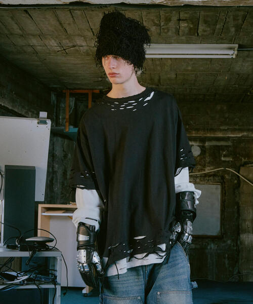 FR(13)NDS(フレンズ)の「FR(13)NDS/フレンズ/Waffle Layer LS(Tシャツ/カットソー・メンズ・グレー/ブラック・F)」の7枚目の写真