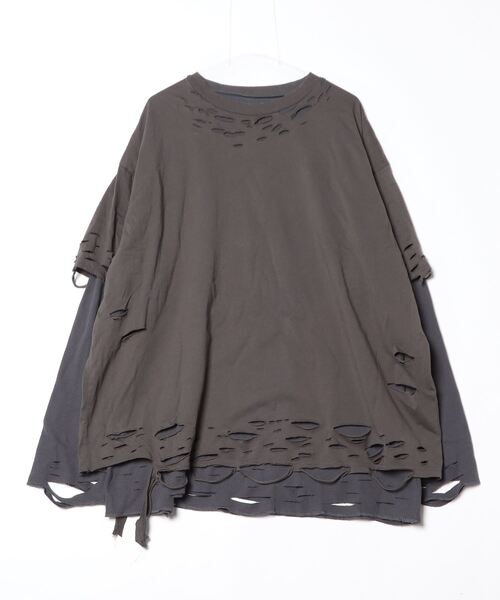 FR(13)NDS(フレンズ)の「FR(13)NDS/フレンズ/Waffle Layer LS(Tシャツ/カットソー・メンズ・グレー/ブラック・F)」の10枚目の写真