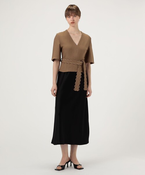 BY MALENE BIRGER(バイマレーネビルガー)の「BY MALENE BIRGER ULLAS ベルトブラウス(シャツ/ブラウス・レディース・ベージュ/ブラック・34)」の8枚目の写真