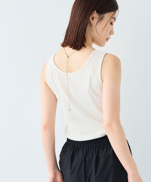 CROSS FUNCTION(クロスファンクション)の「《UVカット》前後2wayテレコタンクトップ【CF/クロスファンクション】(タンクトップ・レディース・ライトグレー/オフホワイト/ブラック・M/L/LL)」の9枚目の写真