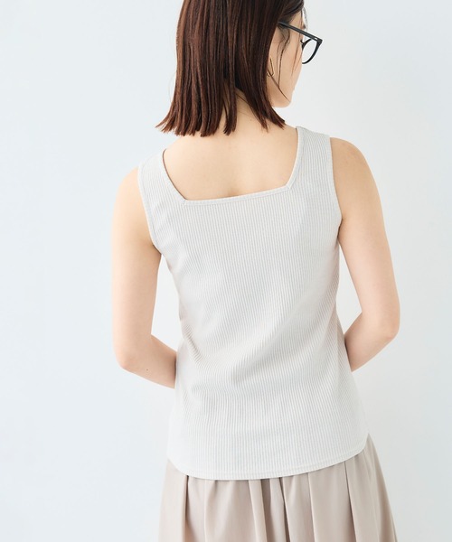 CROSS FUNCTION(クロスファンクション)の「《UVカット》前後2wayテレコタンクトップ【CF/クロスファンクション】(タンクトップ・レディース・ライトグレー/オフホワイト/ブラック・M/L/LL)」の15枚目の写真