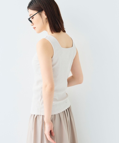 CROSS FUNCTION(クロスファンクション)の「《UVカット》前後2wayテレコタンクトップ【CF/クロスファンクション】(タンクトップ・レディース・ライトグレー/オフホワイト/ブラック・M/L/LL)」の14枚目の写真