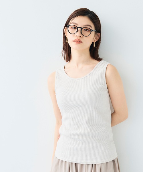 CROSS FUNCTION(クロスファンクション)の「《UVカット》前後2wayテレコタンクトップ【CF/クロスファンクション】(タンクトップ・レディース・ライトグレー/オフホワイト/ブラック・M/L/LL)」の13枚目の写真