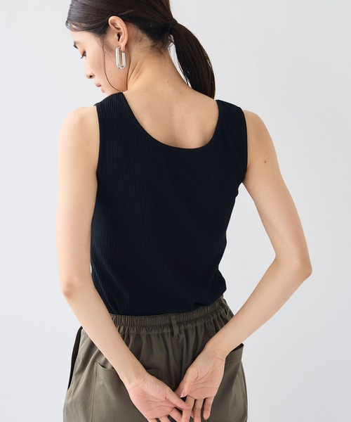 CROSS FUNCTION(クロスファンクション)の「《UVカット》前後2wayテレコタンクトップ【CF/クロスファンクション】(タンクトップ・レディース・ライトグレー/オフホワイト/ブラック・M/L/LL)」の12枚目の写真