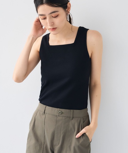 CROSS FUNCTION(クロスファンクション)の「《UVカット》前後2wayテレコタンクトップ【CF/クロスファンクション】(タンクトップ・レディース・ライトグレー/オフホワイト/ブラック・M/L/LL)」の10枚目の写真