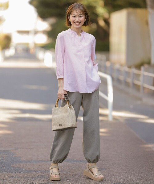 J.PRESS(ジェイプレス)の「【洗える】フィブリルツイル ベイカーパンツ(その他パンツ・レディース・ネイビー系/ベージュ系/ブラウン系・T13/T15/T17)」の8枚目の写真