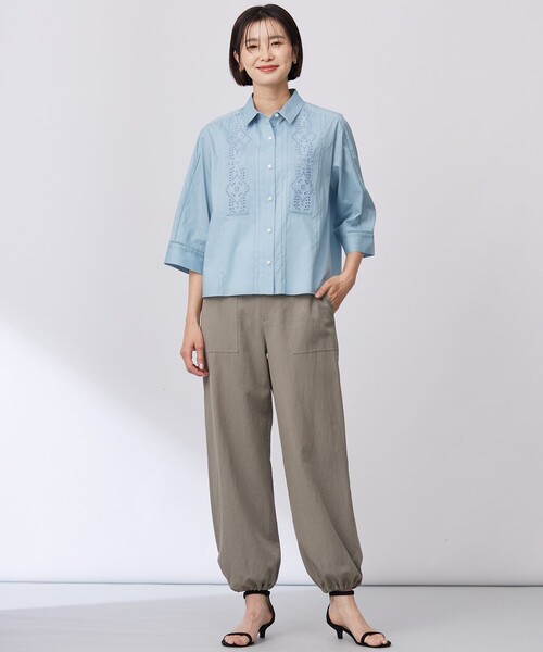J.PRESS(ジェイプレス)の「【洗える】フィブリルツイル ベイカーパンツ(その他パンツ・レディース・ネイビー系/ベージュ系/ブラウン系・T13/T15/T17)」の13枚目の写真