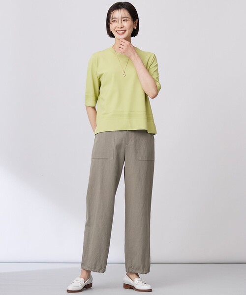 J.PRESS(ジェイプレス)の「【洗える】フィブリルツイル ベイカーパンツ(その他パンツ・レディース・ネイビー系/ベージュ系/ブラウン系・T13/T15/T17)」の16枚目の写真