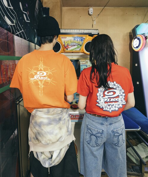 に17 超美品　プリーツプリーズ　　ドットパターン 半袖シャツ ピンク・オレンジ 5.6オンス ヘビーウェイトTシャツ | メンズ | 1枚 | 00085-CVT