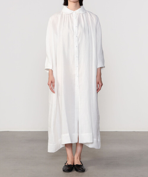 Bshop（ビショップ）の「eunoia | パフスリーブ ワンピース WOMEN（ワンピース・レディース・ホワイト・ONE）」の4枚目の写真