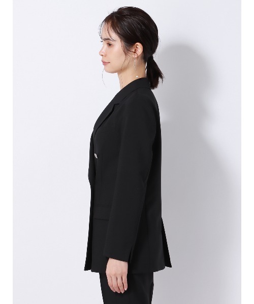 SUIT SQUARE（スーツスクエア）の「ダブルブレストジャケット ウォッシャブル 2WAYストレッチ ドライトロピカル 無地（スーツジャケット・レディース・ブラック系/グレー系・36(7号)/38(9号)/40(11号)/42(13号)）」の6枚目の写真