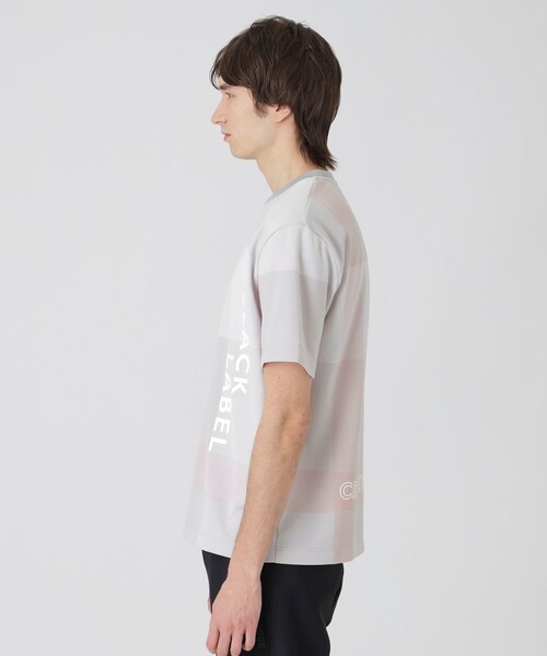 BLACK LABEL CRESTBRIDGE（ブラックレーベル・クレストブリッジ）の「【BLACK lab.】クレストブリッジチェック&ロゴTシャツ（Tシャツ/カットソー・メンズ・ブラック/ライトグレー・M/L/XL）」の4枚目の写真