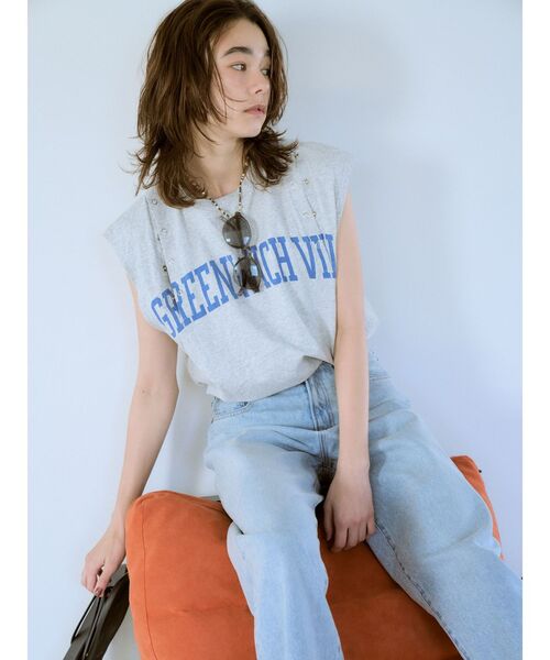 Ungrid（アングリッド）の「ショルダーリメイクロゴタンクトップ（タンクトップ・レディース・ネイビー/ボルドー/ライトグレー・FREE）」の5枚目の写真