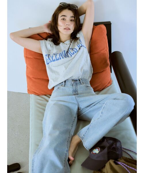 Ungrid（アングリッド）の「ショルダーリメイクロゴタンクトップ（タンクトップ・レディース・ネイビー/ボルドー/ライトグレー・FREE）」の6枚目の写真