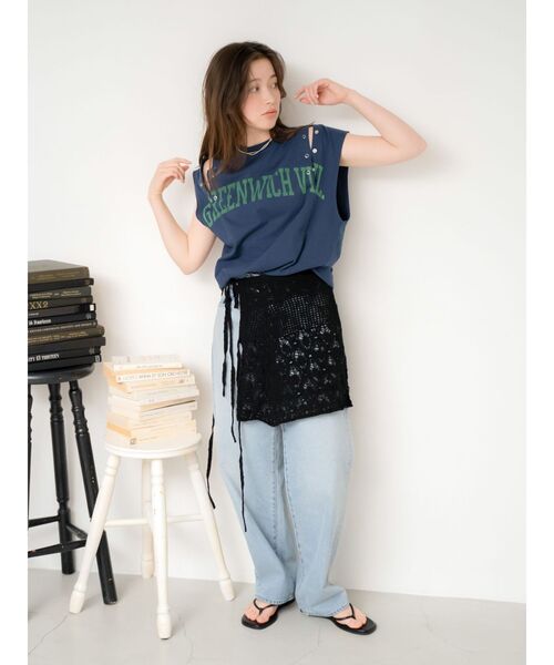 Ungrid（アングリッド）の「ショルダーリメイクロゴタンクトップ（タンクトップ・レディース・ネイビー/ボルドー/ライトグレー・FREE）」の13枚目の写真