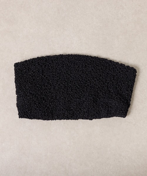 COLLAGE GALLARDAGALANTE（コラージュガリャルダガランテ）の「シャーリングベア（チューブトップ・レディース・ホワイト/ブラック・FREE）」の6枚目の写真