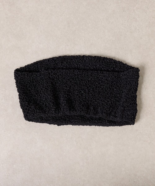 COLLAGE GALLARDAGALANTE（コラージュガリャルダガランテ）の「シャーリングベア（チューブトップ・レディース・ホワイト/ブラック・FREE）」の5枚目の写真