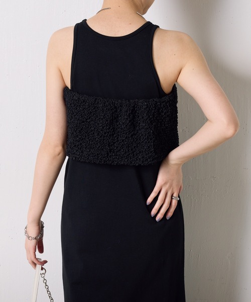 COLLAGE GALLARDAGALANTE（コラージュガリャルダガランテ）の「シャーリングベア（チューブトップ・レディース・ホワイト/ブラック・FREE）」の13枚目の写真