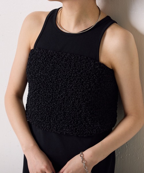 COLLAGE GALLARDAGALANTE（コラージュガリャルダガランテ）の「シャーリングベア（チューブトップ・レディース・ホワイト/ブラック・FREE）」の20枚目の写真