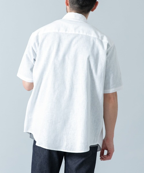 URBAN RESEARCH ROSSO MEN（アーバンリサーチロッソメン）の「『XLサイズあり』リラックスコットンリネンレギュラーカラー半袖シャツ（シャツ/ブラウス・メンズ・ネイビー/ベージュ/ブルー系その他/ホワイト/ベージュ系その他/ブルー・X-LARGE/SMALL/MEDIUM/LARGE）」の12枚目の写真