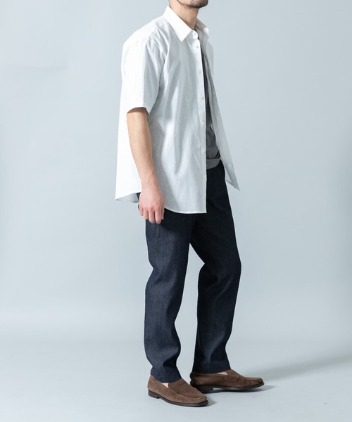 URBAN RESEARCH ROSSO MEN（アーバンリサーチロッソメン）の「『XLサイズあり』リラックスコットンリネンレギュラーカラー半袖シャツ（シャツ/ブラウス・メンズ・ネイビー/ベージュ/ブルー系その他/ホワイト/ベージュ系その他/ブルー・X-LARGE/SMALL/MEDIUM/LARGE）」の14枚目の写真