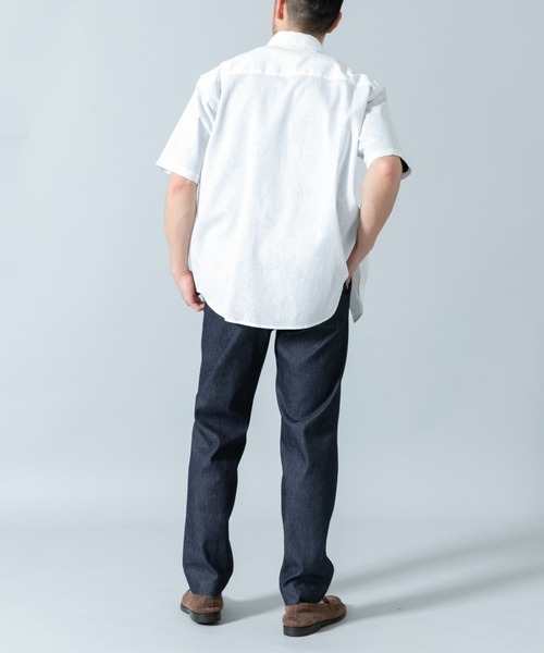 URBAN RESEARCH ROSSO MEN（アーバンリサーチロッソメン）の「『XLサイズあり』リラックスコットンリネンレギュラーカラー半袖シャツ（シャツ/ブラウス・メンズ・ネイビー/ベージュ/ブルー系その他/ホワイト/ベージュ系その他/ブルー・X-LARGE/SMALL/MEDIUM/LARGE）」の15枚目の写真