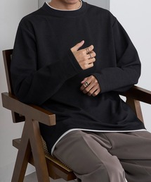 HAUS（ハウス）の「【HAUS】ミニワッフルレイヤードTシャツ（Tシャツ/カットソー）」